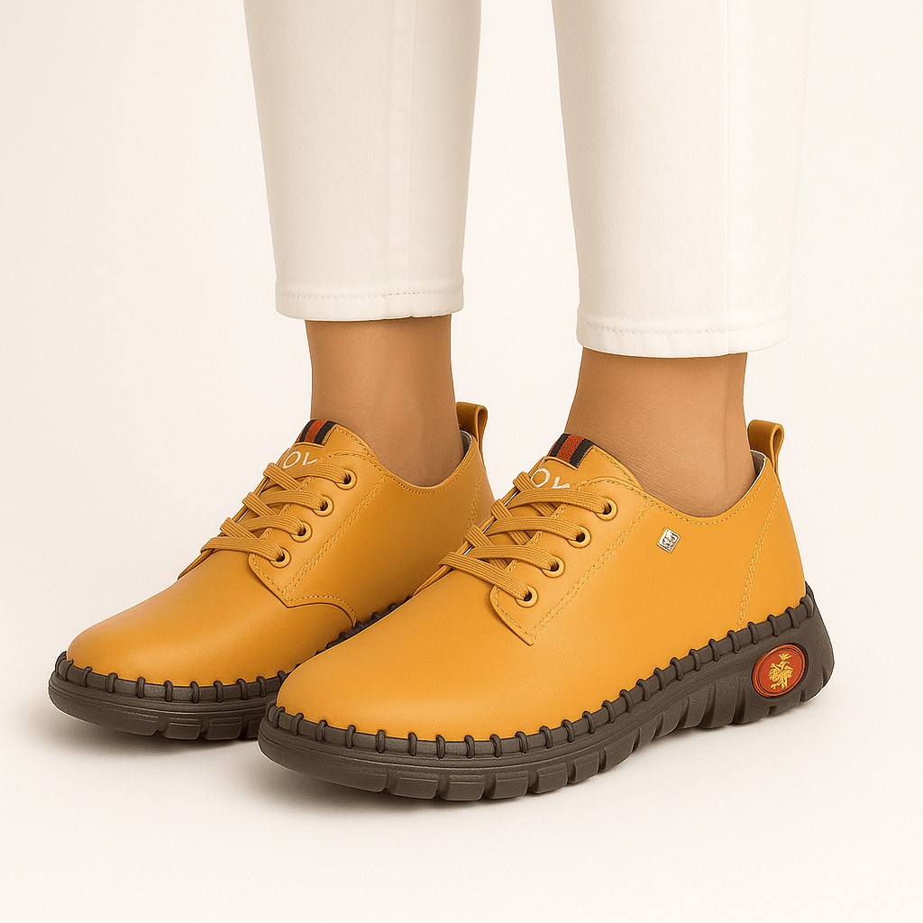 Bequeme, rutschfeste Lederschuhe für Damen – ideal für Alltag - Reminora
