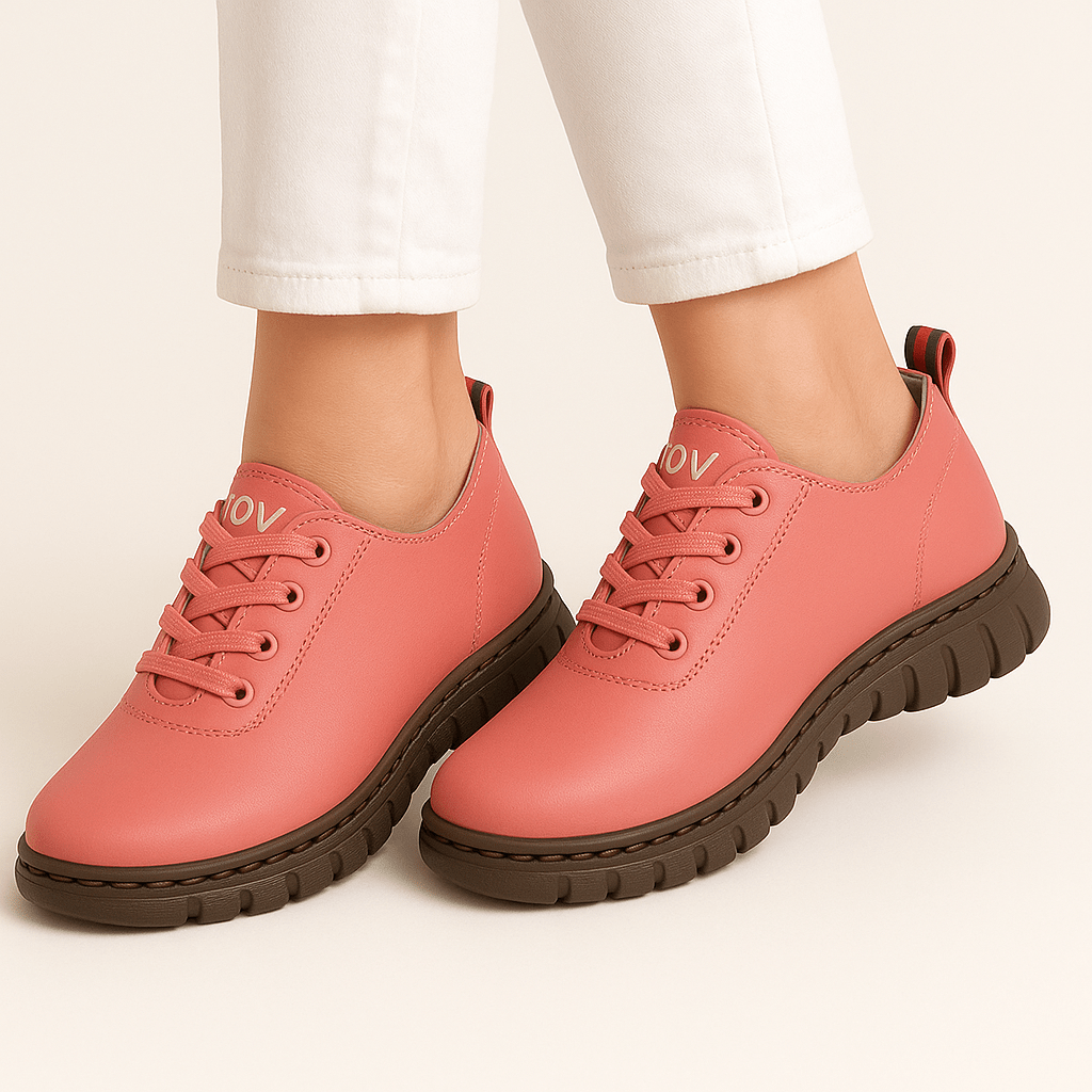 Bequeme, rutschfeste Lederschuhe für Damen – ideal für Alltag - Reminora