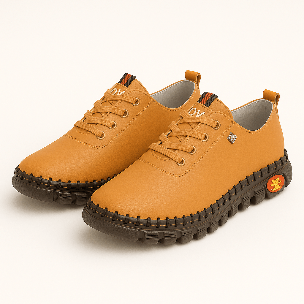 Bequeme, rutschfeste Lederschuhe für Damen – ideal für Alltag - Reminora